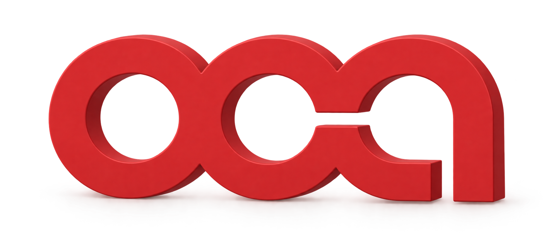 Logo OCA em três dimensões